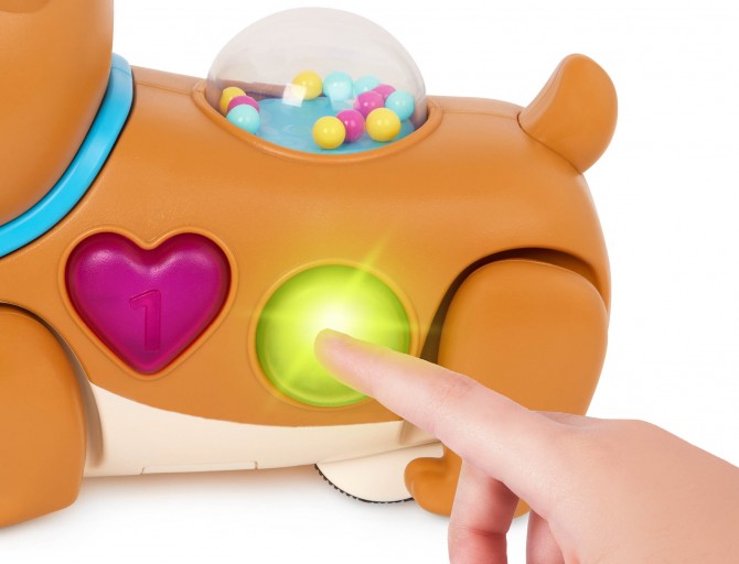 Interaktywna zabawka pies z muzyczką i światełkami B Toys w kolorze brązowym